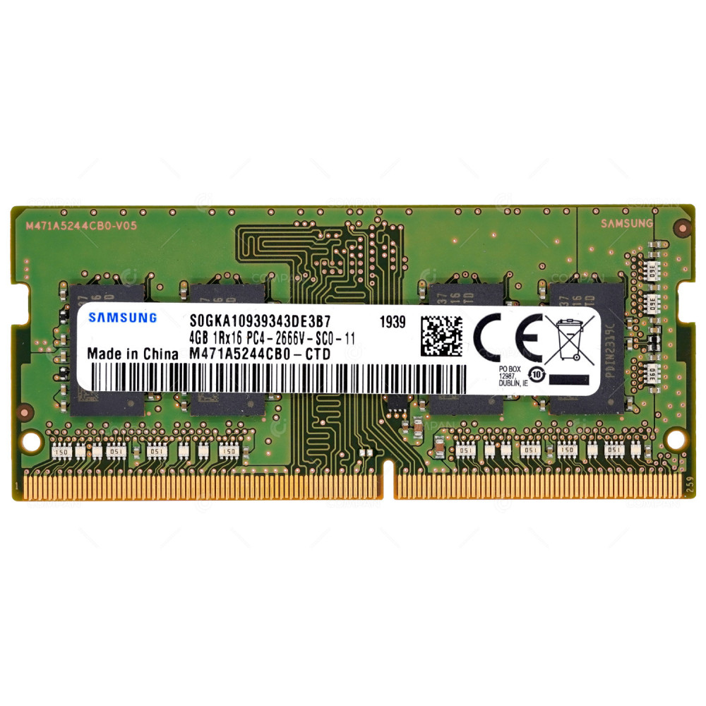 01AG836 LENOVO MEMORY 4GB 1RX16 PC4 21300 SODIMM DDR4 FOR LAPTOPS M471A5244CB0-CTD